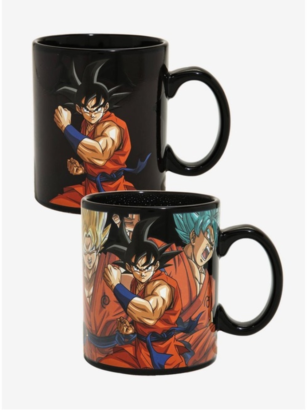 EUC Dragon Ball Z Color Heat Changing Coffee Mug Super Goku Vegeta Funky Anime